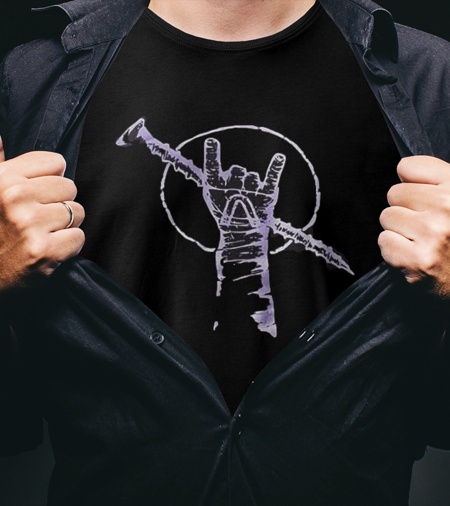 WWE Rock On Real Heels Live Forever Gesture T-Shirt