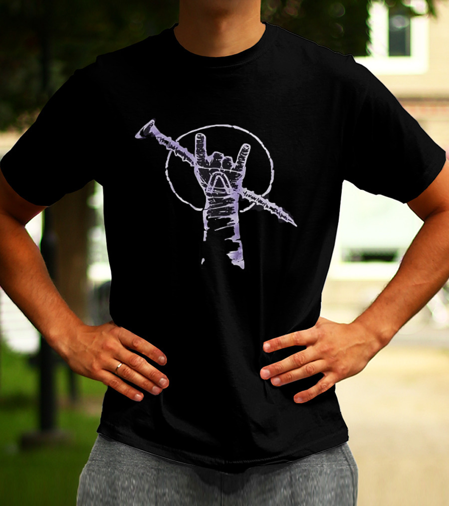 WWE Rock On Real Heels Live Forever Gesture T-Shirt