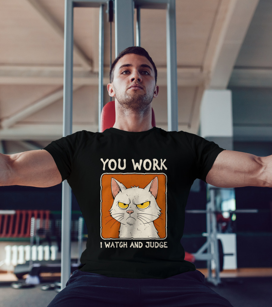 You Work I And Judge Cat Grumpy Attitude T-Shirt