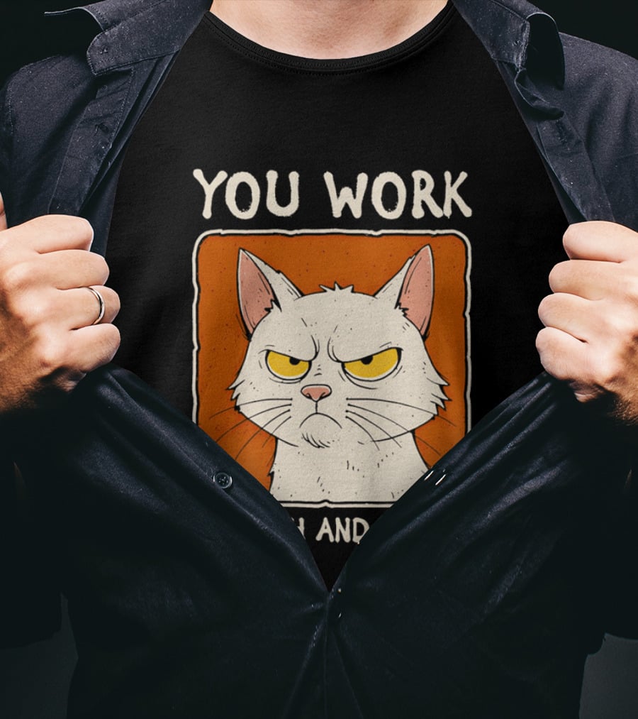 You Work I And Judge Cat Grumpy Attitude T-Shirt
