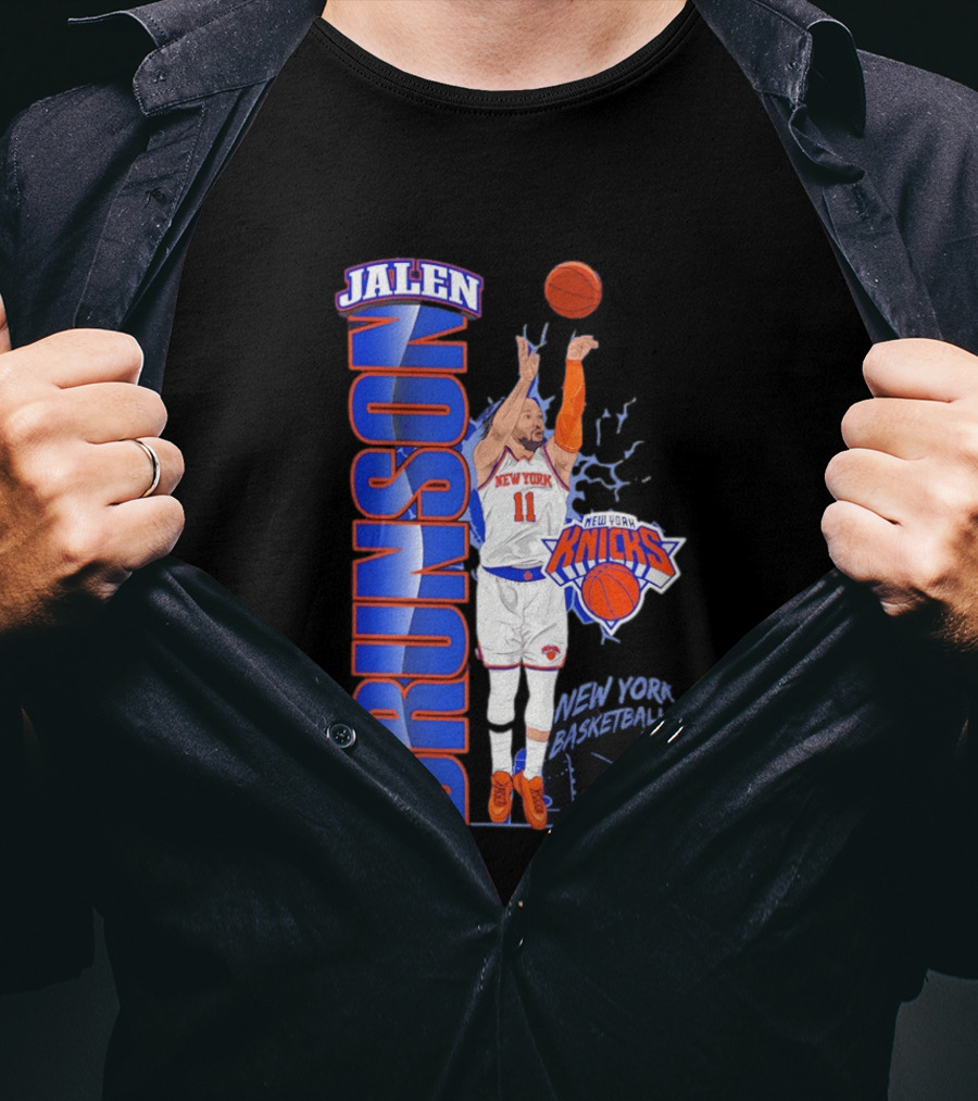 New York Knicks Jalen Brunson Basketball Number 11 T-Shirt