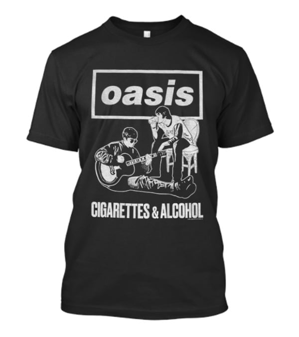 Oasis Noel And Liam Gallagher Cigarettes And Alcohol Mono T-Shirt