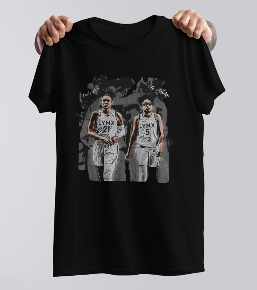 Olivia Miles Kayla McBride Minnesota Lynx Basketball WNBA Mayo Clinic Signatures T-Shirt
