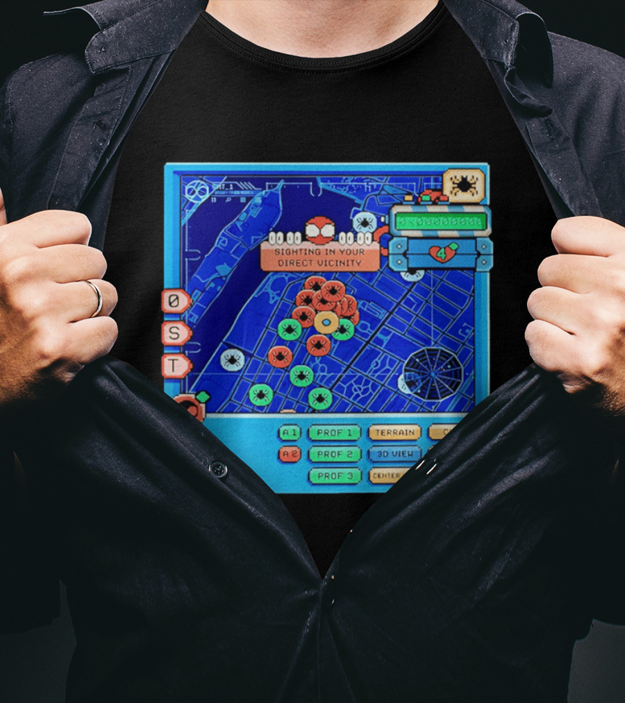 Sighting In Your Direct Vicinity Spider Man Pixel 00.00.00 T-Shirt