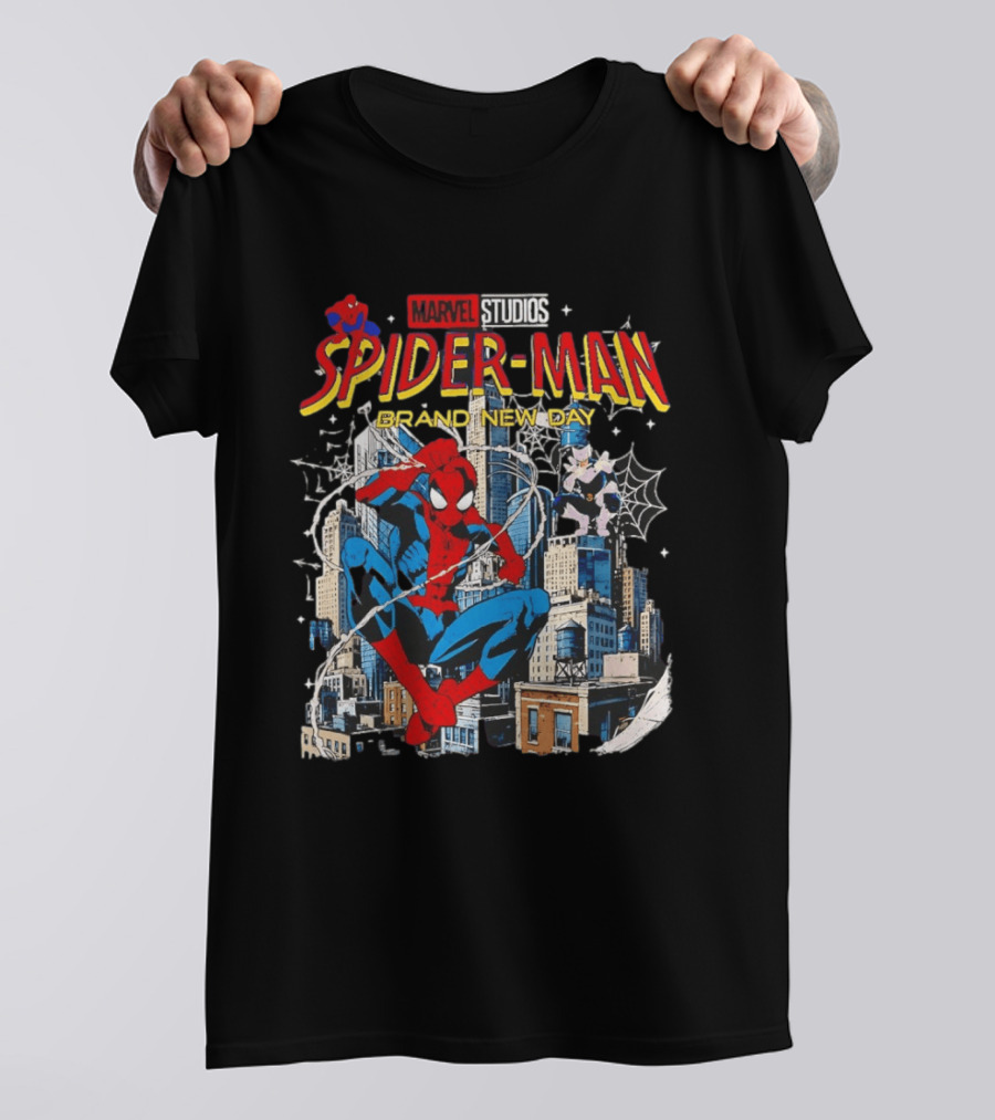 Marvel Studios Spider Man Brand New Day Web Hero City Swing Superhero T-Shirt