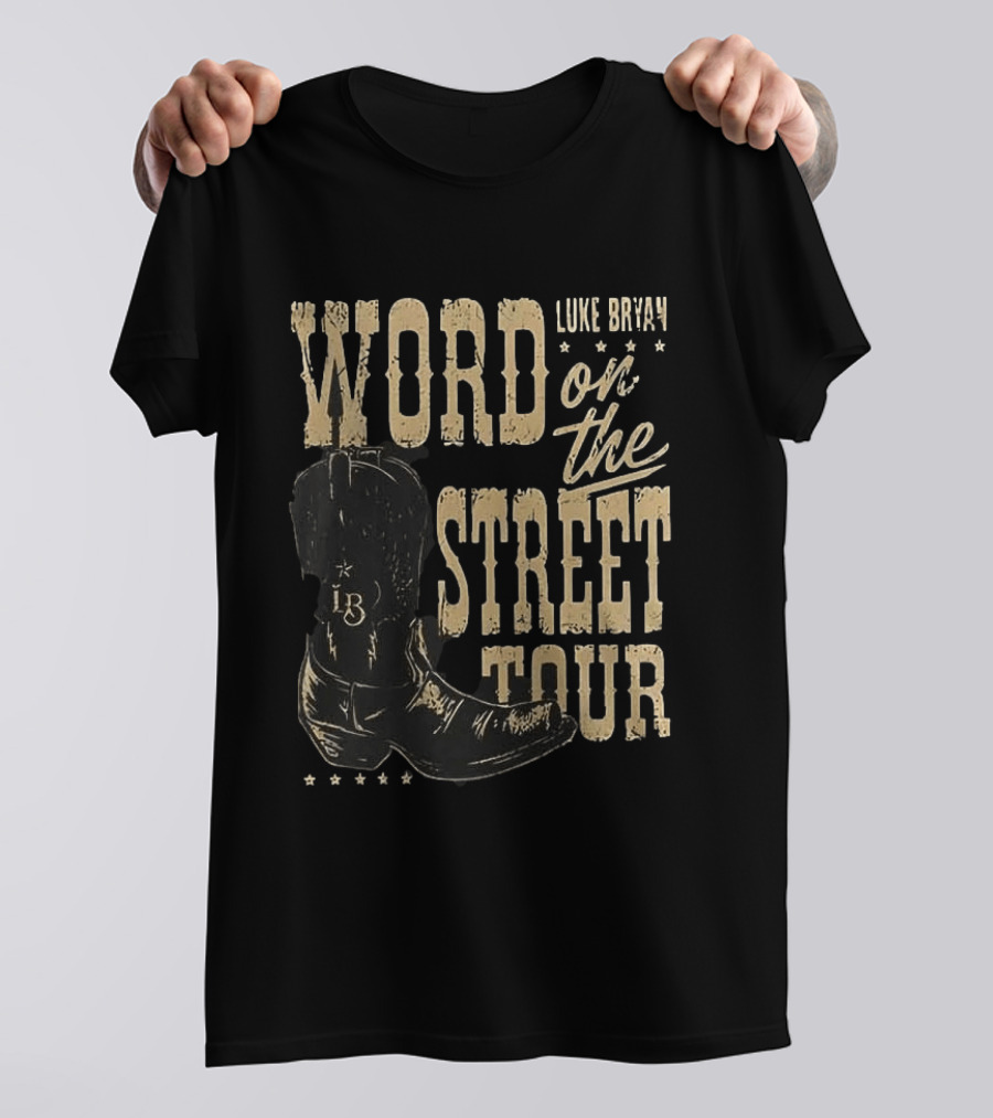 Luke Bryan Word On The Street Tour LB Boot T-Shirt
