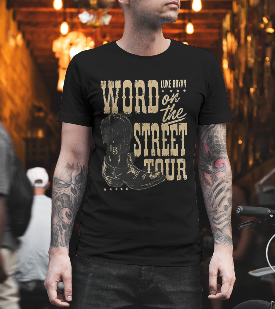 Luke Bryan Word On The Street Tour LB Boot T-Shirt
