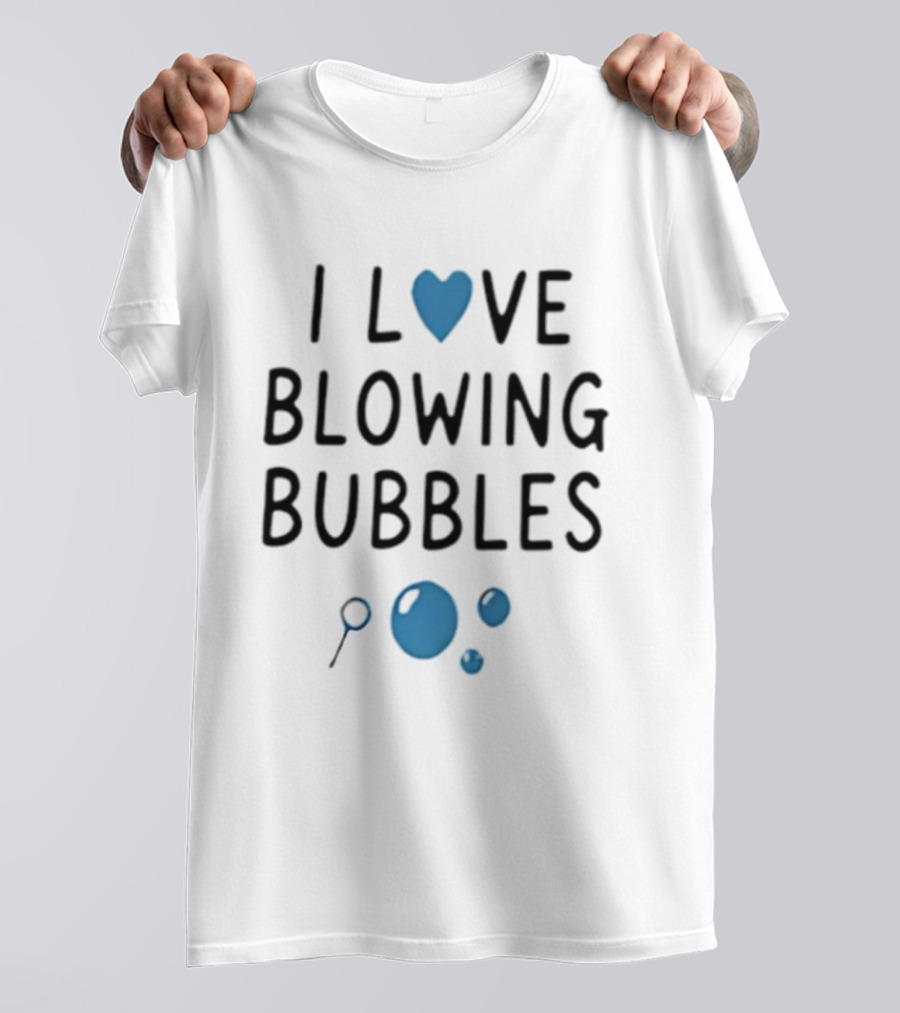I Love Blowing Bubbles Heart Bubble Lover Magnifying Glass T-Shirt
