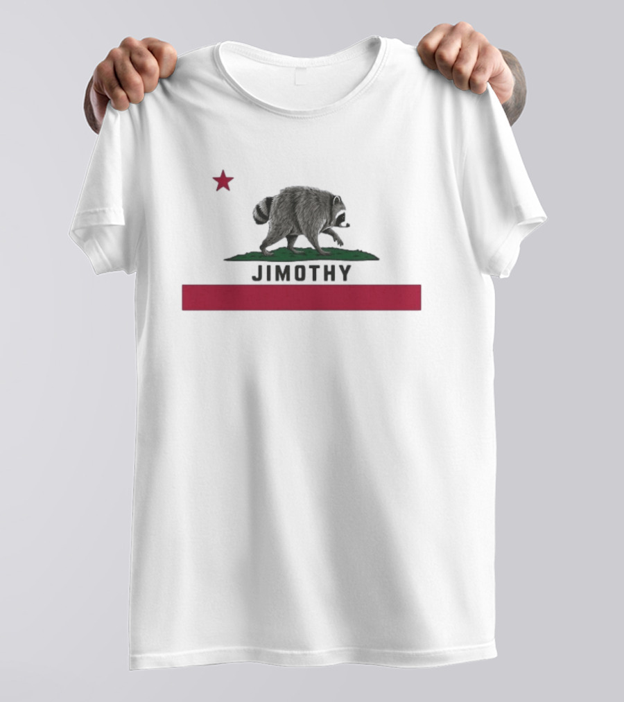 Jimothy Raccoon Republic Flag Star And Raccoon T-Shirt