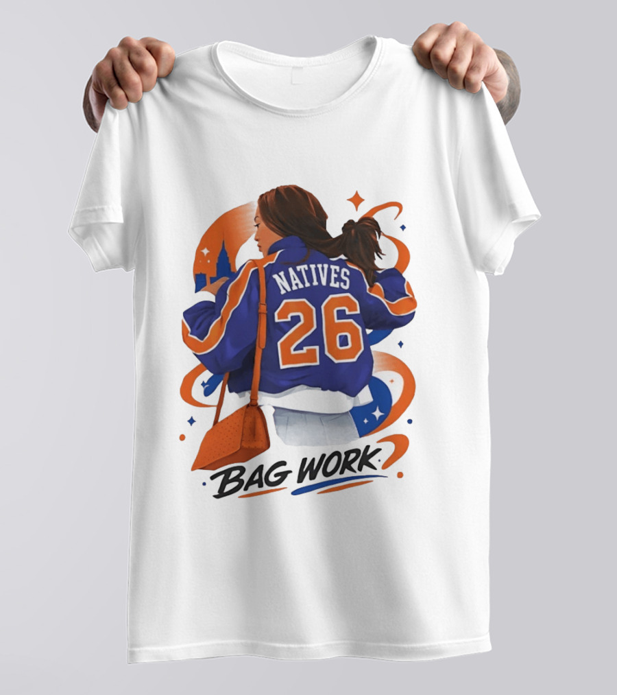 Jordyn Natives 26 Bag Work New York Knicks T-Shirt