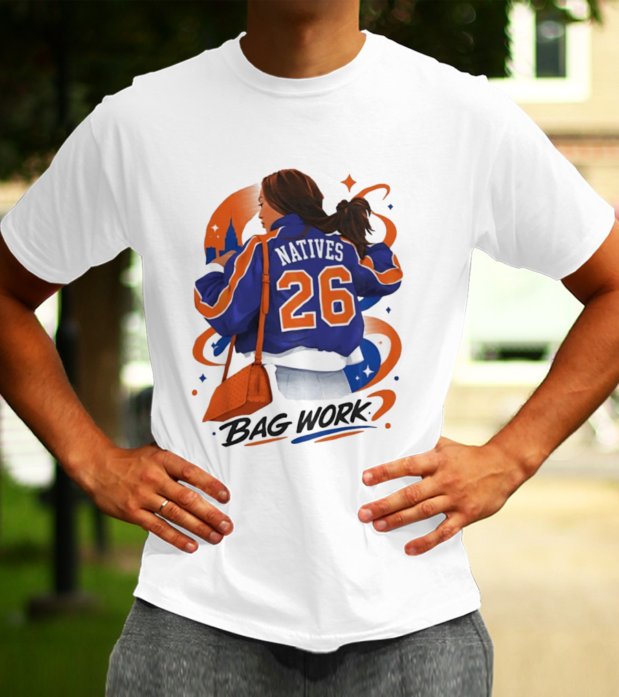 Jordyn Natives 26 Bag Work New York Knicks T-Shirt