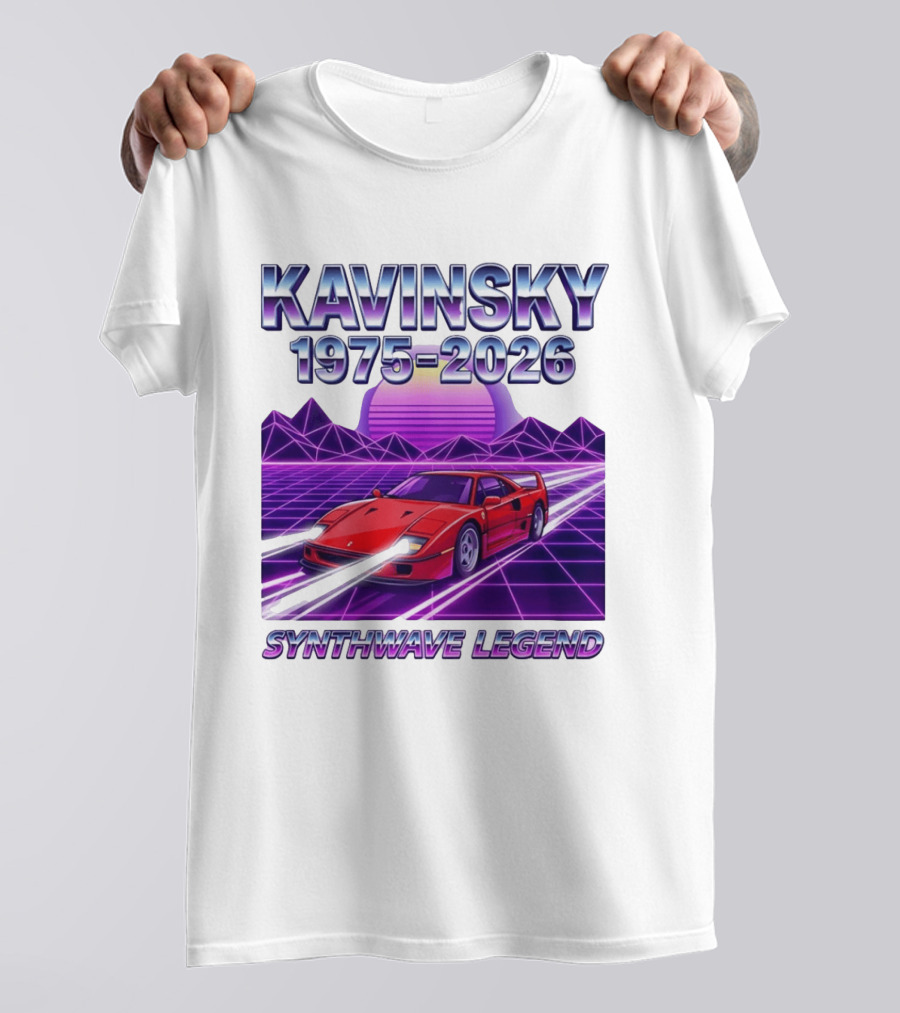 Kavinsky 1975 2026 Synthwave Legend Vaporwave Retro Car Aesthetic T-Shirt