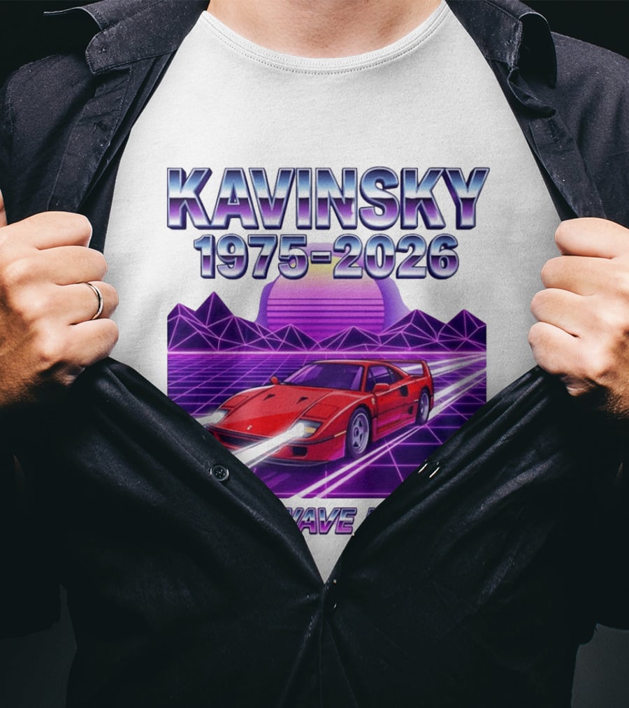 Kavinsky 1975 2026 Synthwave Legend Vaporwave Retro Car Aesthetic T-Shirt