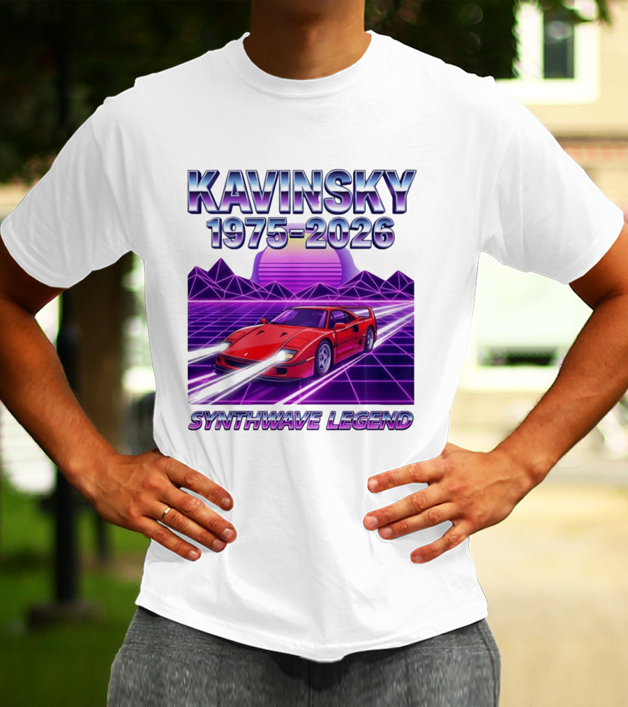 Kavinsky 1975 2026 Synthwave Legend Vaporwave Retro Car Aesthetic T-Shirt