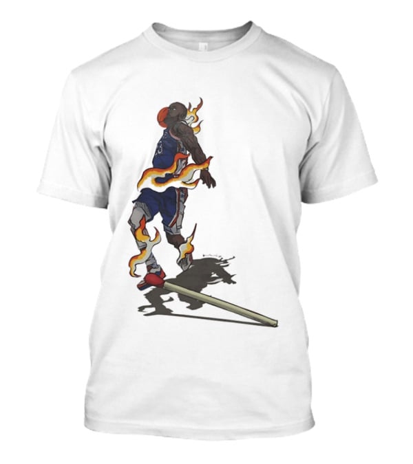 LeBron James 76ers Basketball Flame Dunk 23 T-Shirt