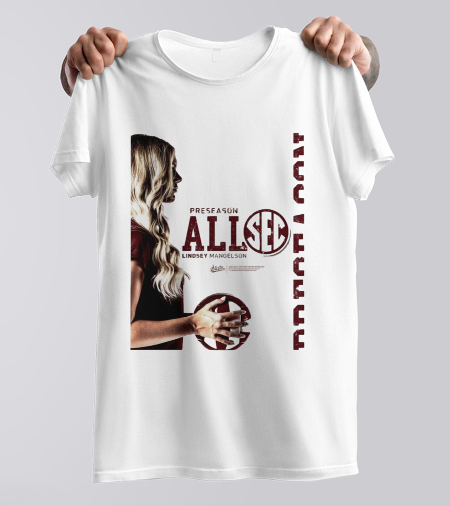 Preseason All SEC Lindsey Mangelson Mississippi State Volleyball 2026 T-Shirt