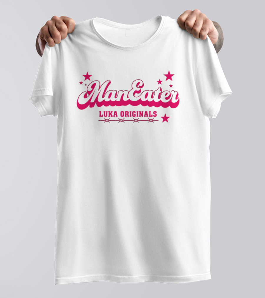 Man Eater Stars Luka Originals Bold Pink Sporty T-Shirt