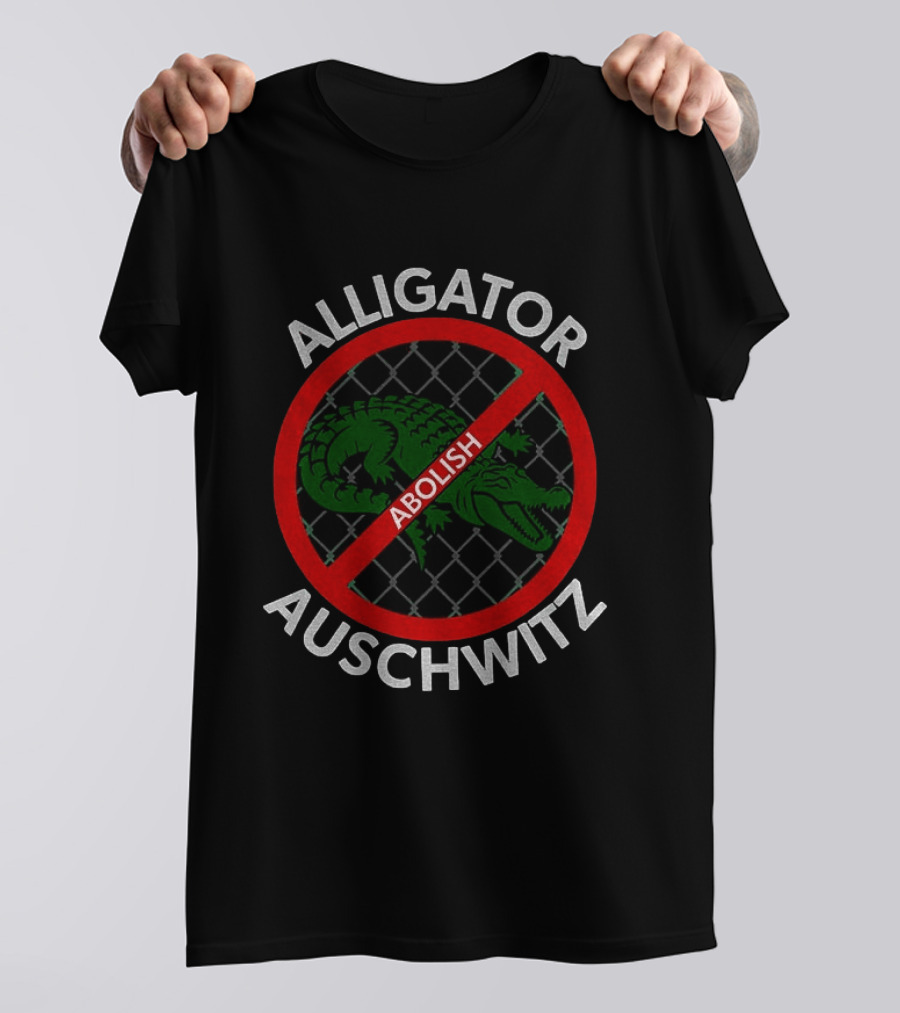 Abolish Alligator Auschwitz Symbol With No Entry Sign T-Shirt