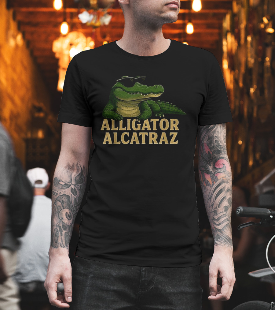 Alligator Alcatraz Sunglasses Meme Florida Humor T-Shirt