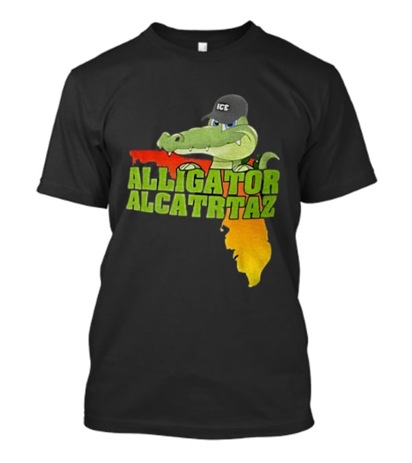 Alligator Alcatraz ICC Ice Cap Florida Map T-Shirt