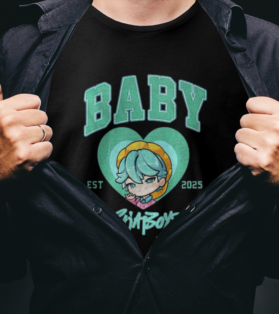 Baby Saja Boys Kpop Demon Hunters Est 2025 Anime Character Heart T-Shirt