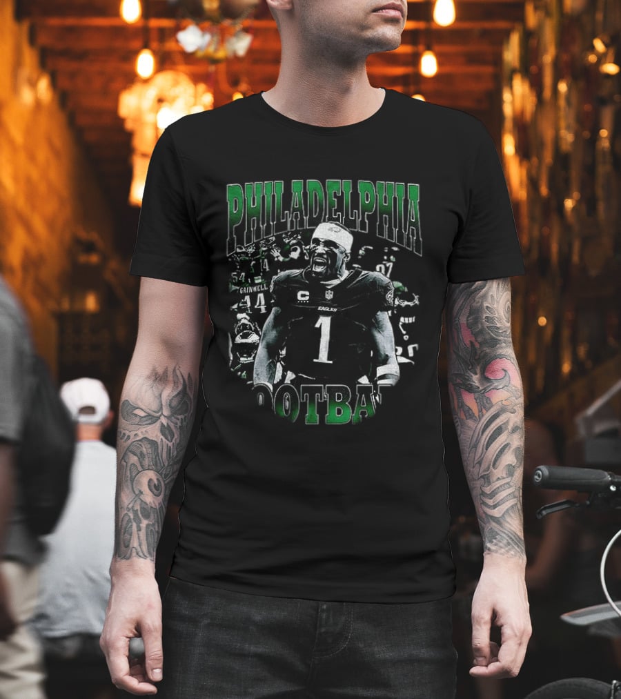 Philadelphia Eagles Football Jalen Hurts Shout Loudly Number 1 T-Shirt