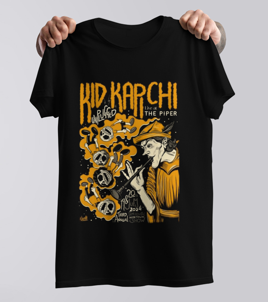 Kid Kapichi Unplugged Live The Piper July 19 20 2024 Semi Acoustic Hometown Show T-Shirt