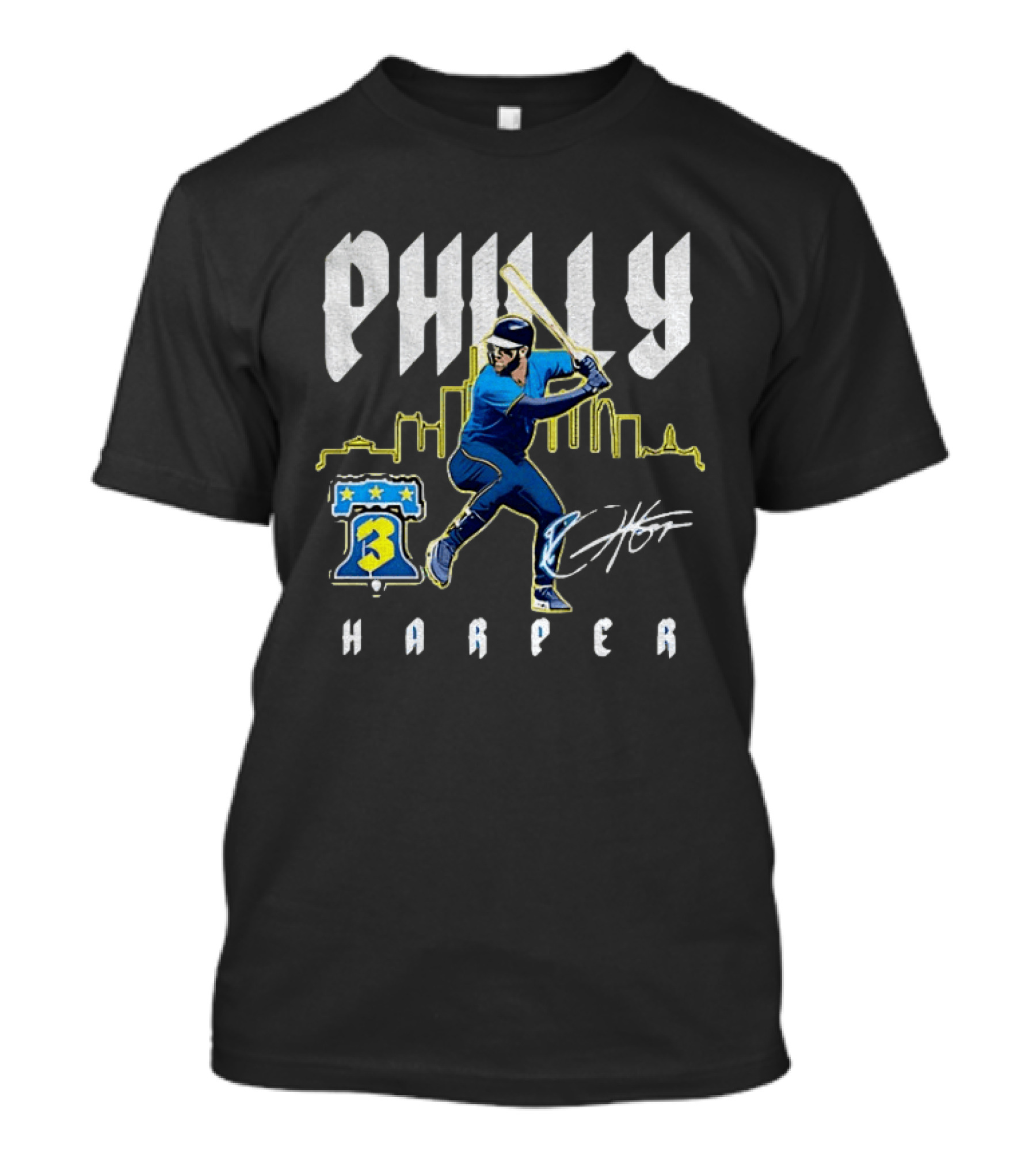 Philly Harper Bryce Philadelphia Phillies City Connect Player MLB Skyline T-Shirt