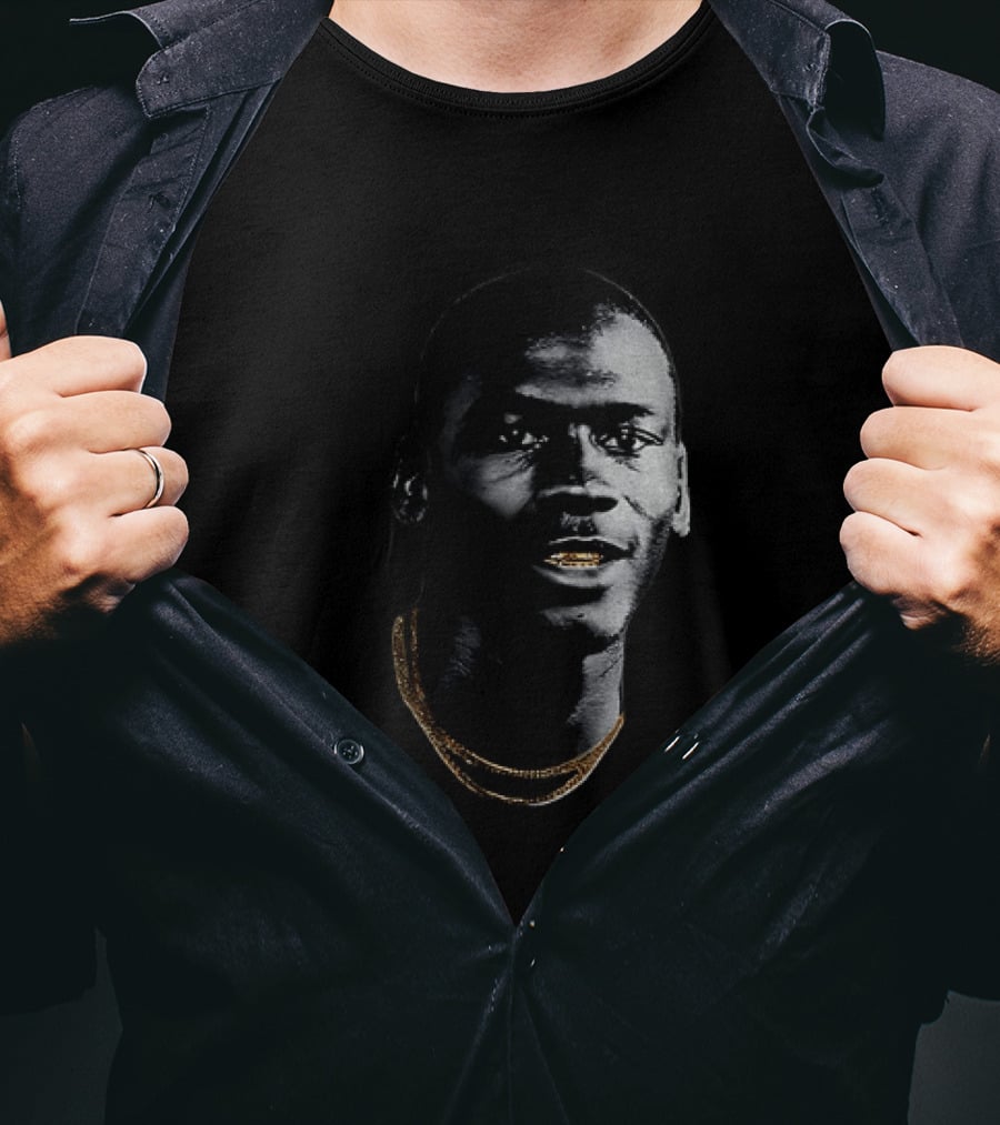 Michael Jordan Big Head Gold Teeth Chicago Bulls NBA Basketball T-Shirt