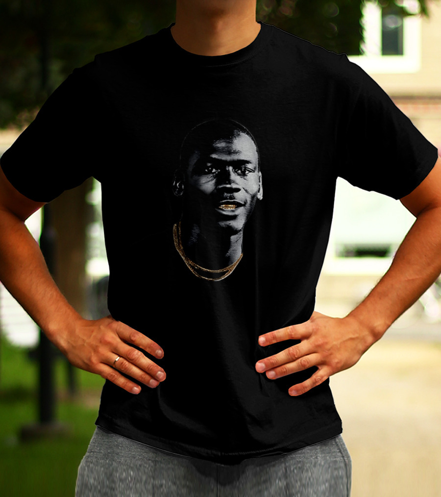 Michael Jordan Big Head Gold Teeth Chicago Bulls NBA Basketball T-Shirt