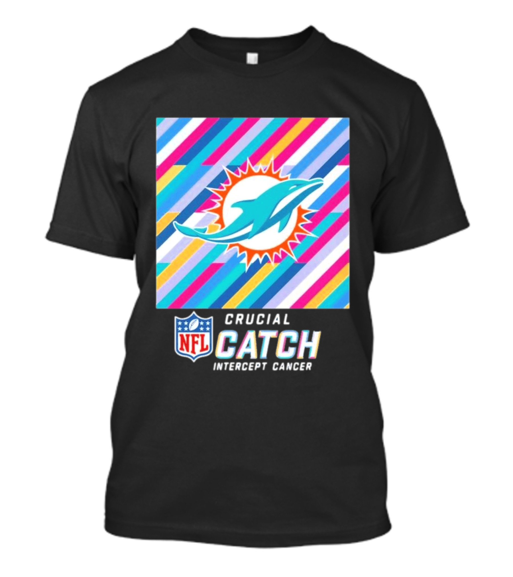 Crucial Catch Intercept Cancer NFL Miami Dolphins 2024 T-Shirt