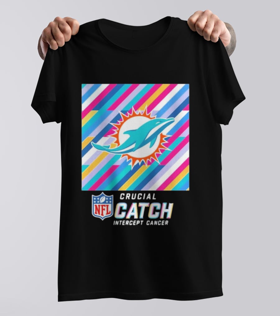 Crucial Catch Intercept Cancer NFL Miami Dolphins 2024 T-Shirt