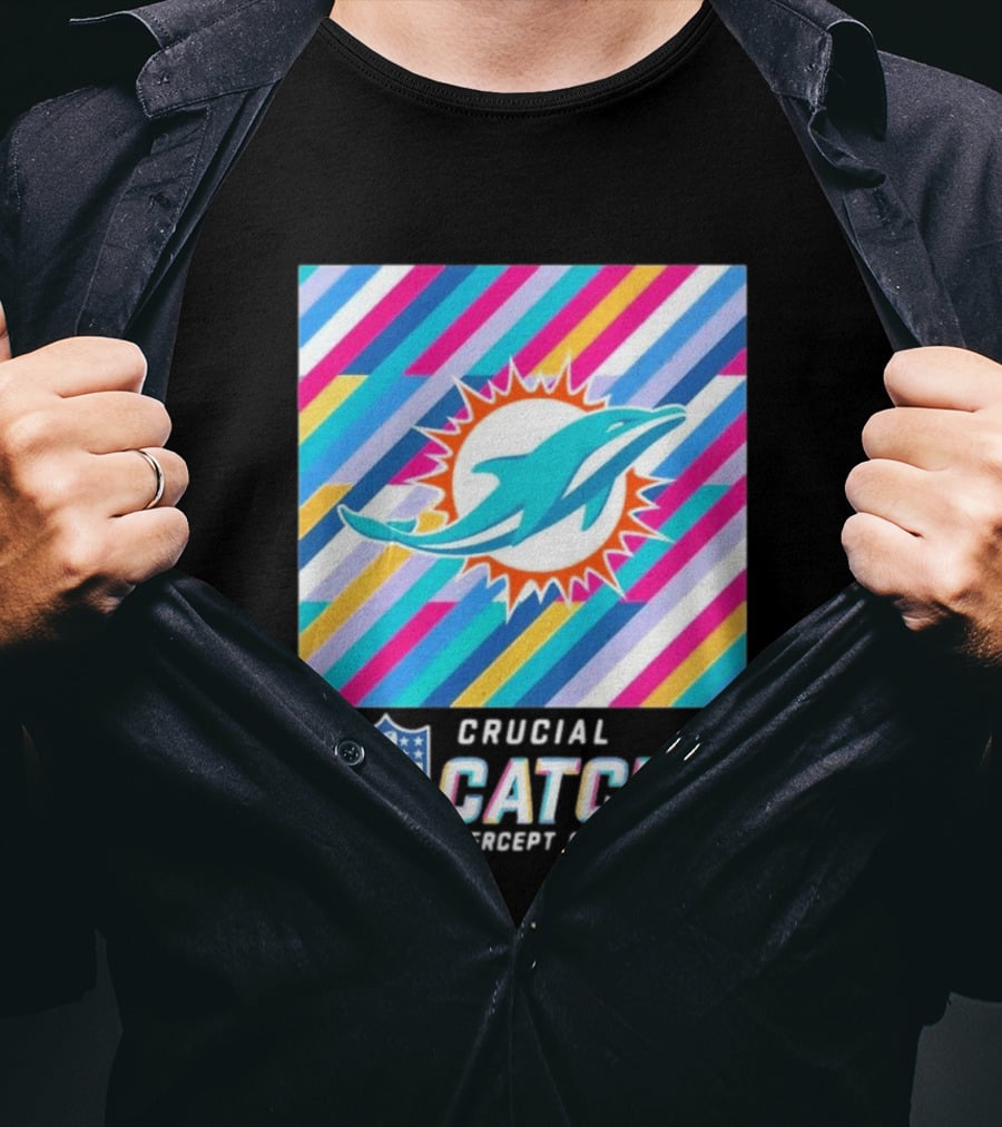 Crucial Catch Intercept Cancer NFL Miami Dolphins 2024 T-Shirt