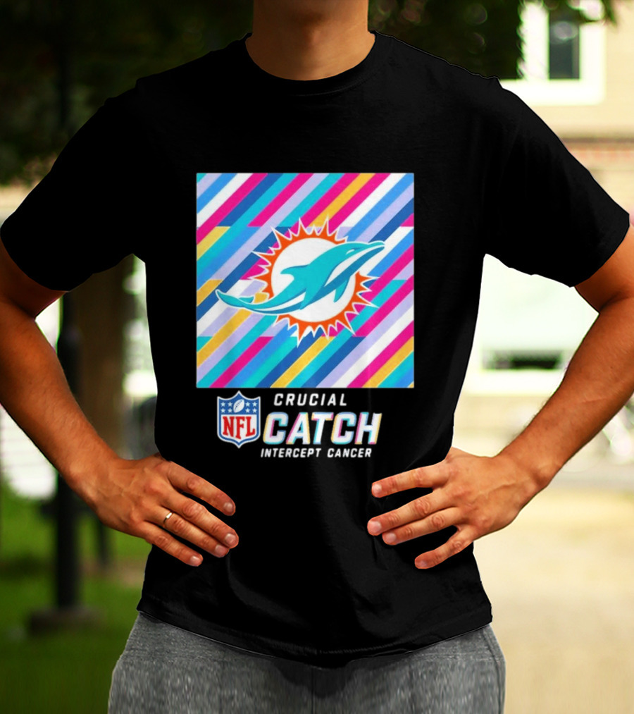 Crucial Catch Intercept Cancer NFL Miami Dolphins 2024 T-Shirt