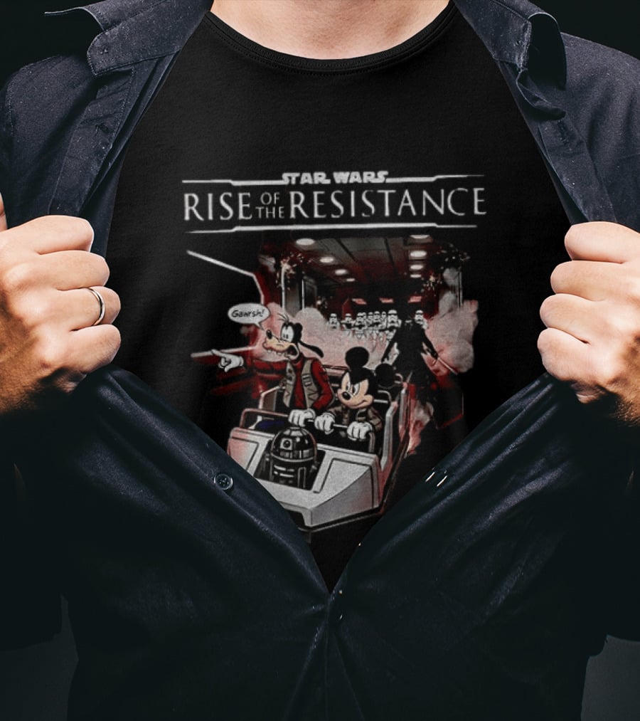Star Wars Rise Of The Resistance Mickey Goofy Disney Adventure T-Shirt