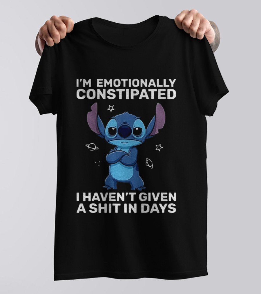 Stitch Grumpy I'm Emotionally Constipated I Haven't Given A Shit In Days T-Shirt
