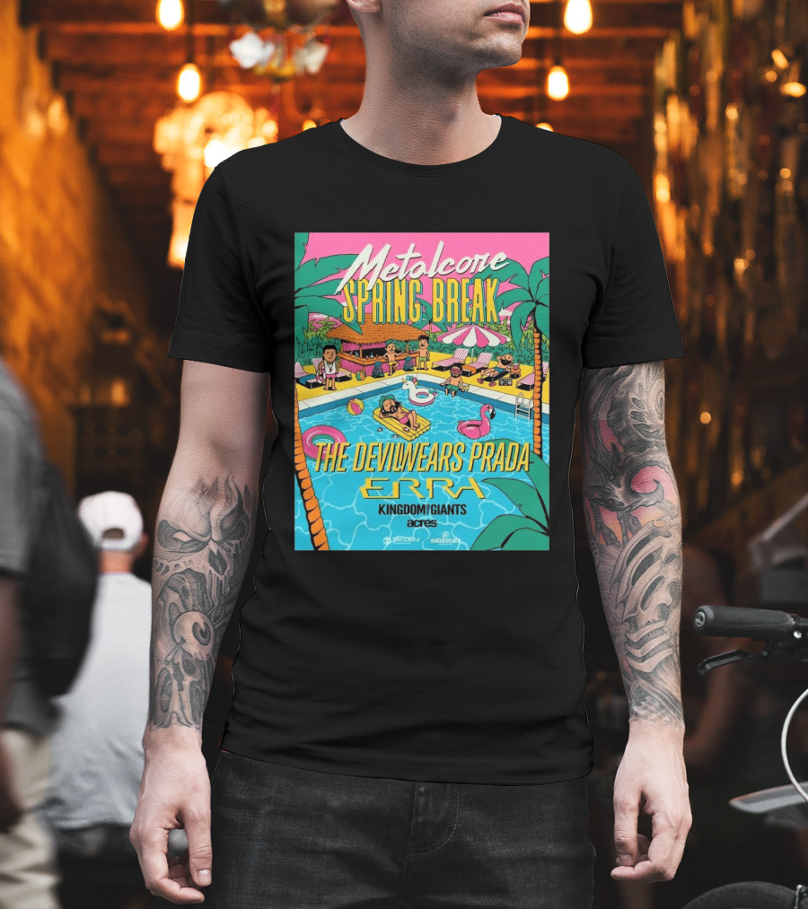 Metalcore Spring Break The Devil Wears Prada ERRA Kingdom Of Giants Acres Tour 2025 T-Shirt