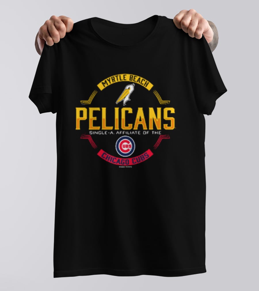 Myrtle Beach Pelicans Single A Affiliate Chicago Cubs Baseball Team T-Shirt