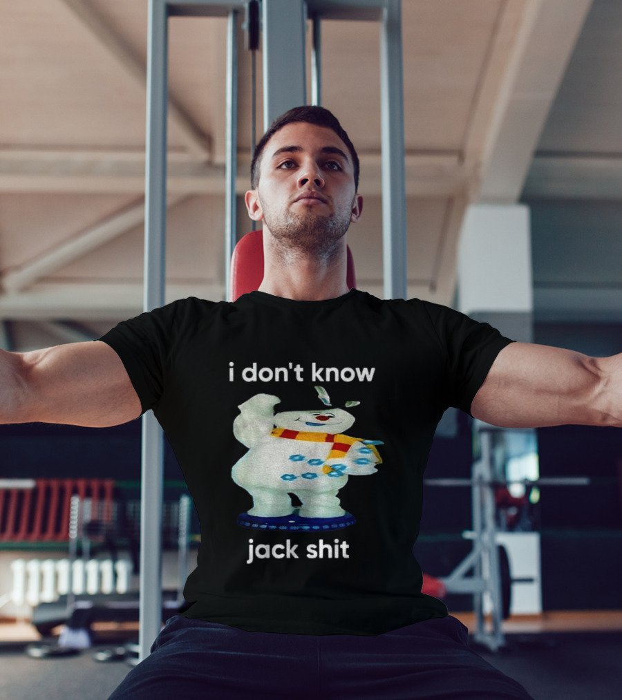 I Don't Know Jack Shit Snowman Scarf Spinning Gemmy T-Shirt