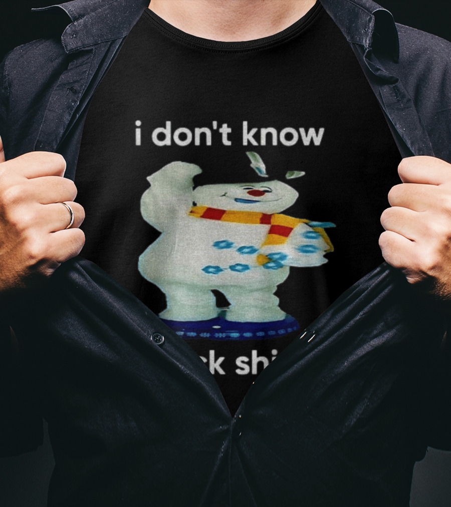 I Don't Know Jack Shit Snowman Scarf Spinning Gemmy T-Shirt