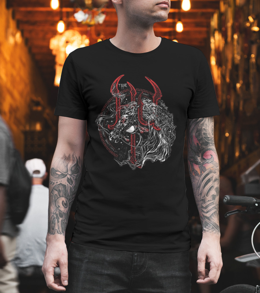 The Hu Mongolian Horse Charcoal Mythical Beast Symbolism T-Shirt