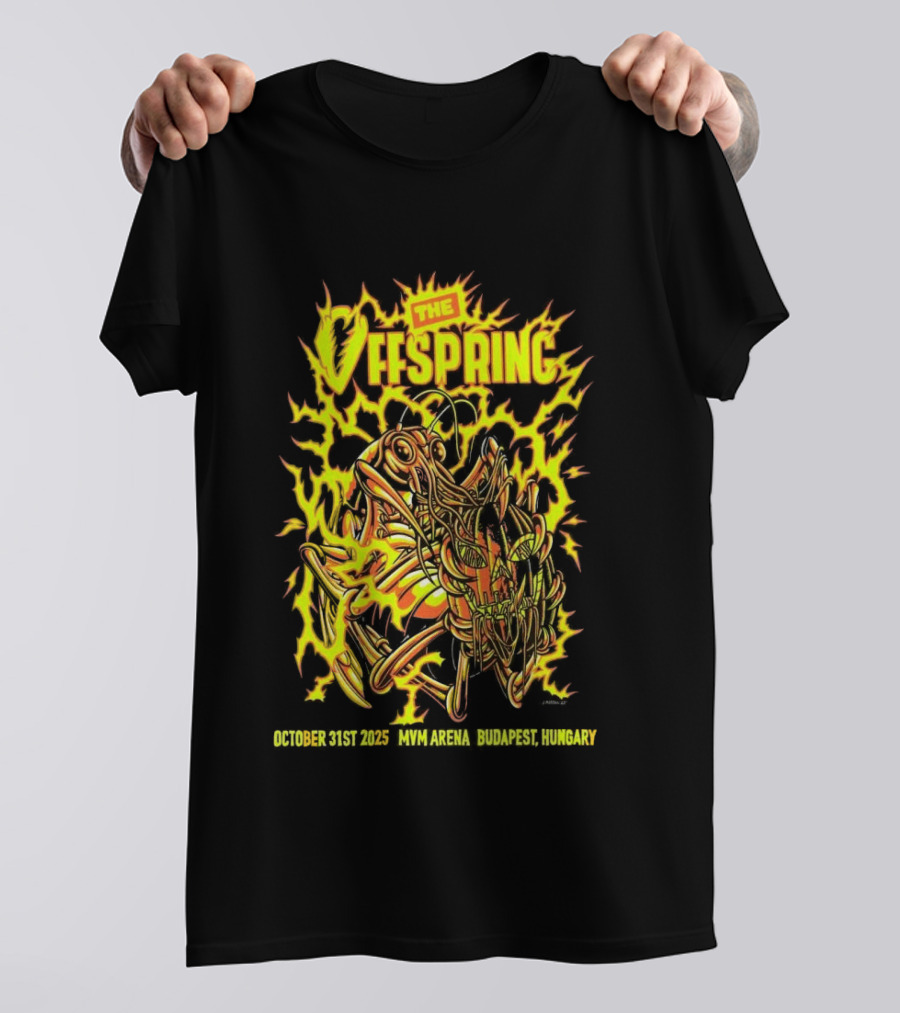 The Offspring MVM Arena Budapest Hungary Oct 31 2025 Electric Insect T-Shirt