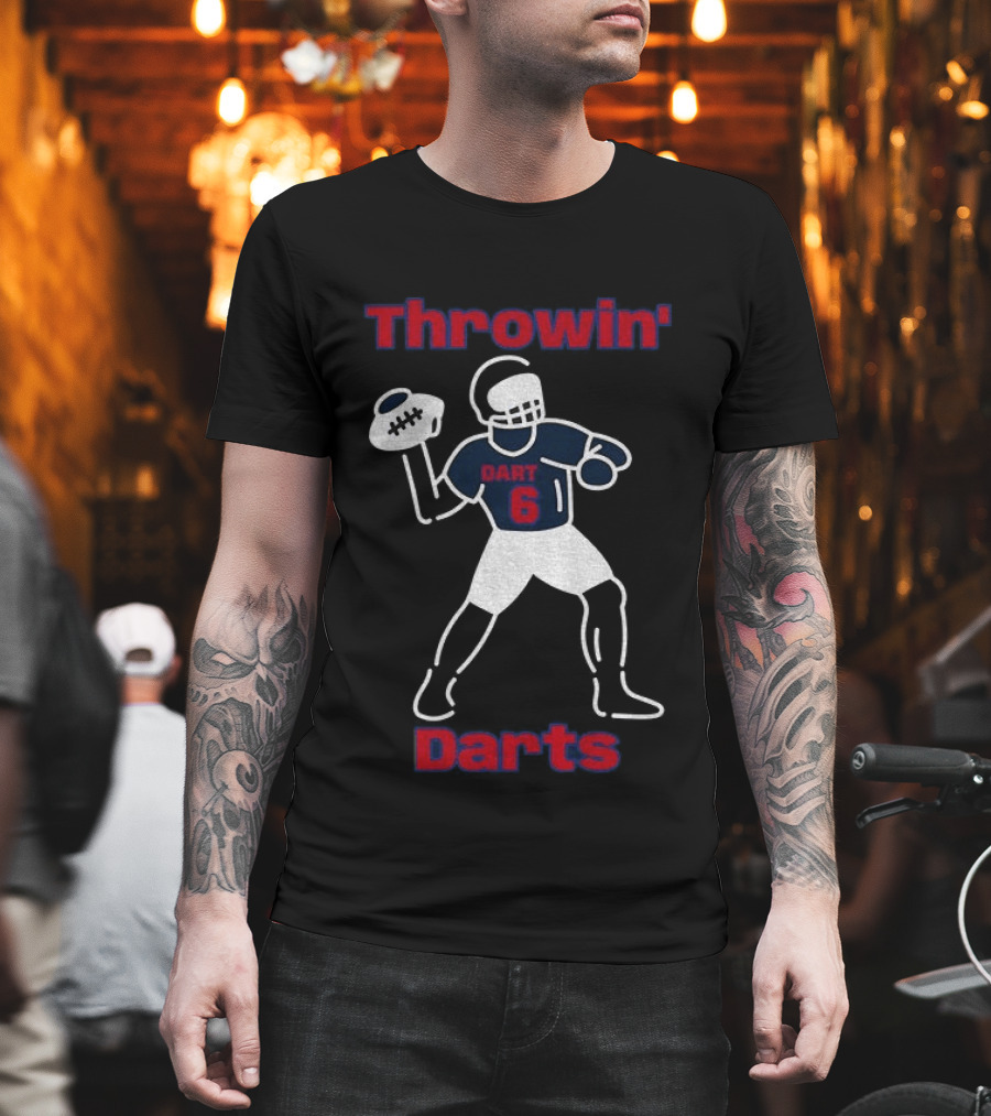 Throwin Darts Dart 6 New York Giants Football 2025 T-Shirt