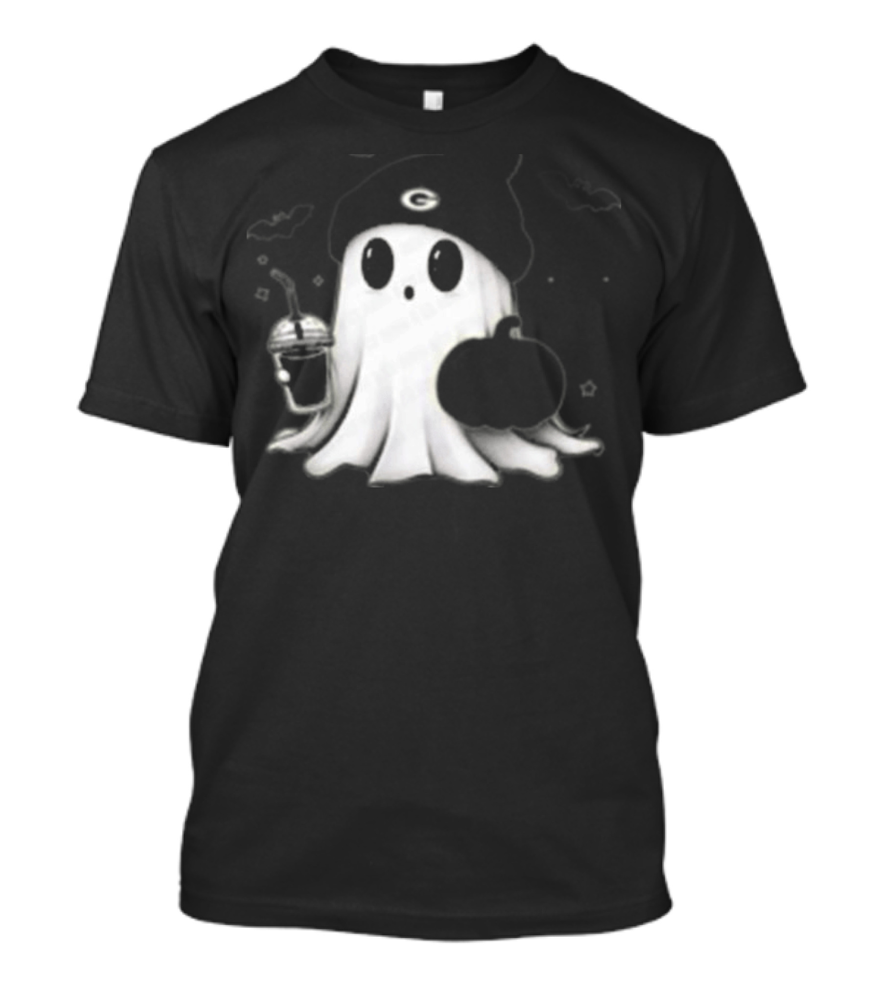 Halloween Green Bay Packers Ghost Pumpkin Football Fan Merchandise T-Shirt