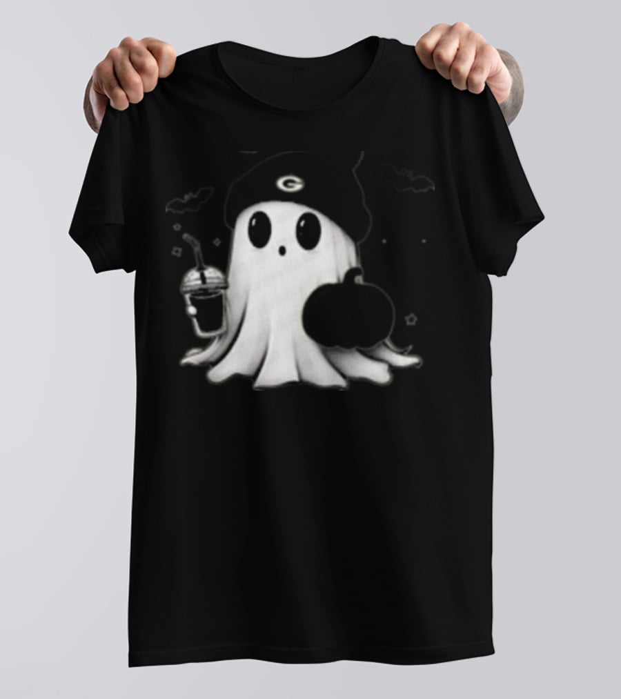 Halloween Green Bay Packers Ghost Pumpkin Football Fan Merchandise T-Shirt