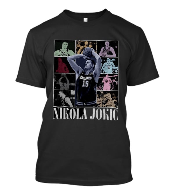 Nikola Jokic Denver Nuggets Basketball Collage T-Shirt