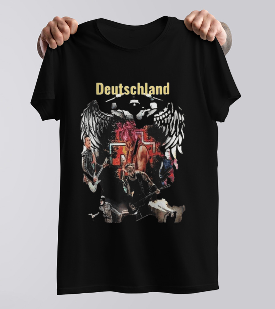 Rammstein Band Tour Deutschland Wings And Band Members T-Shirt