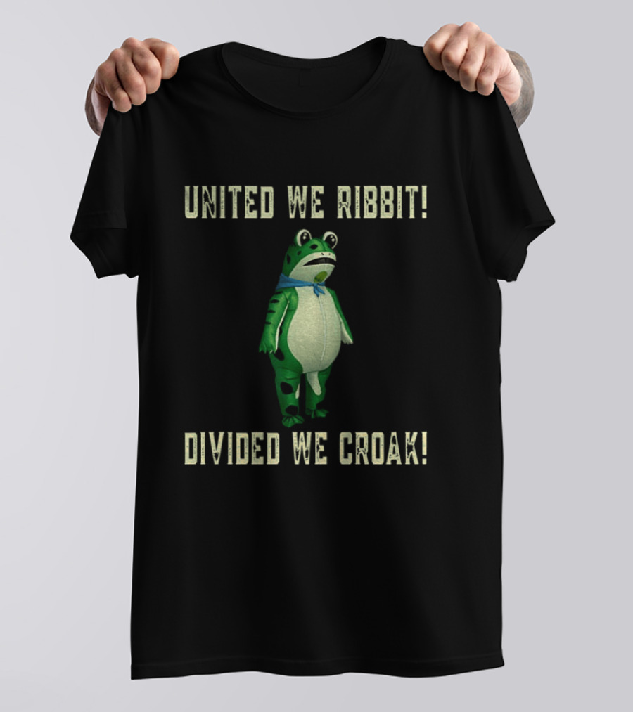 United We Ribbit Divided We Croak Frog Of Portland 2025 T-Shirt