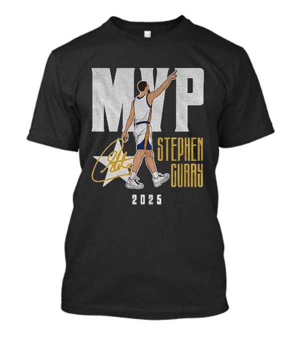 Stephen Curry MVP 2025 Basketball Champion Star Signature T-Shirt