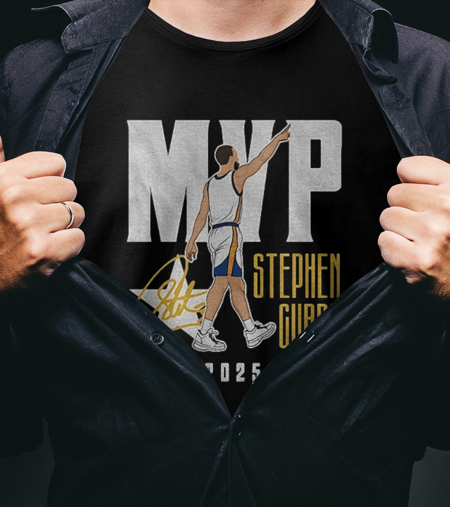 Stephen Curry MVP 2025 Basketball Champion Star Signature T-Shirt
